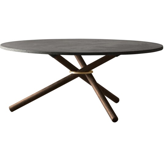 Eberhart Bertha Salongbord 90 Cm Mørk Betong / Mørk Sofabord Eik Dark Oak BERT 102 102