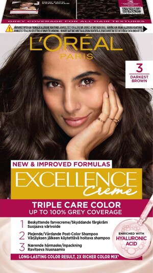 L'Oréal Paris Excellence Crème 3 Darkest Brown L'Oréal Paris Excellence Crème 3 Darkest Brown