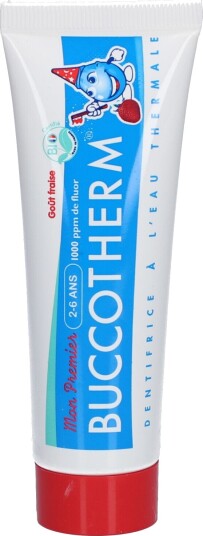 Barnetannkrem BuccoTherm Mon Premier 26 år Mild Strawberry 50 ml. Barnetannkrem BuccoTherm Mon Premier 26 år Mild Strawberry 50 ml.