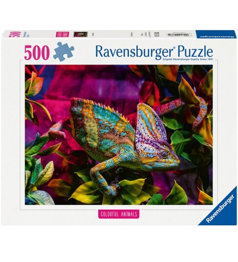 Ravensburger Puslespill 500 Brikker Kamæleon Colorful Animals Ravensburger Puslespill 500 Brikker Kamæleon Colorful Animals