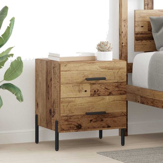  Nattbordskap Gammelt tre 40 x 35 x 47.5 cm Konstruert tre
