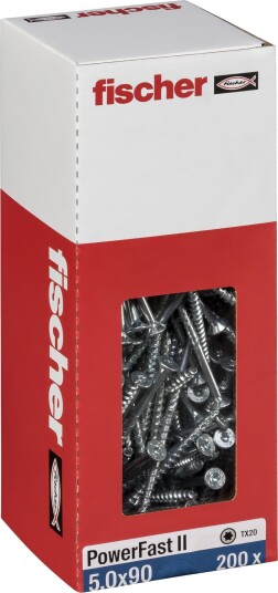 Fischer Treskruer PowerFast II TX (5,0 × 90 mm) 200 Stk.