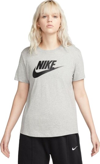 Nike T skjorte NSW Essentials Grå/Svart Kvinner størrelse Medium