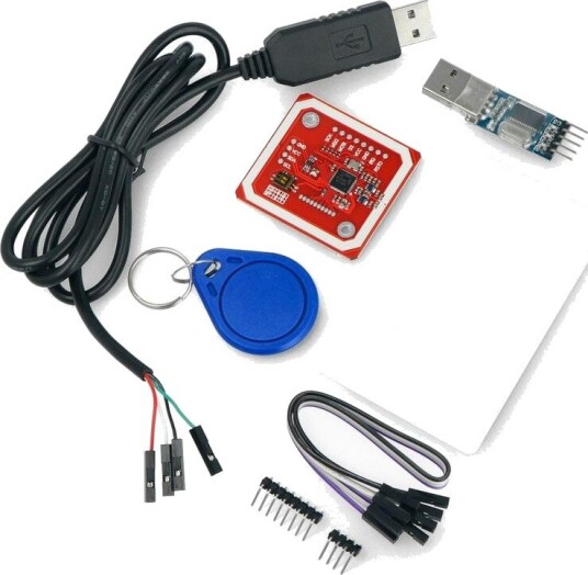 NFC / RFID-modul 13,56 MHz I2C/SPI – sett inkl. kort og nøkkelring NFC / RFID-modul 13,56 MHz I2C/SPI – sett inkl. kort og nøkkelring