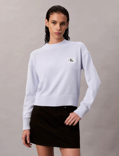 Calvin Klein Jeans Ck Embro Badge Sweater - Blue - S
