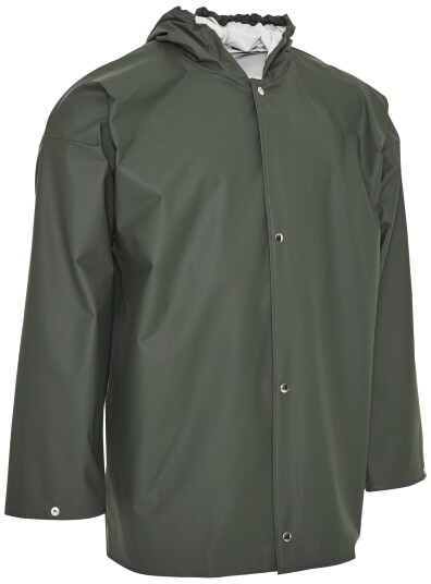 Elka Regnjakke m/trykknappelukking 079800 oliven Str. 5XL