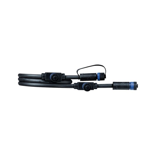 Plug & Shine 1 meter kabel med 3 utganger - Svart