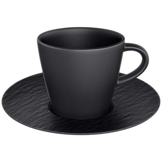 Villeroy & Boch Manufacture Rock Espressokopp med Tallerken