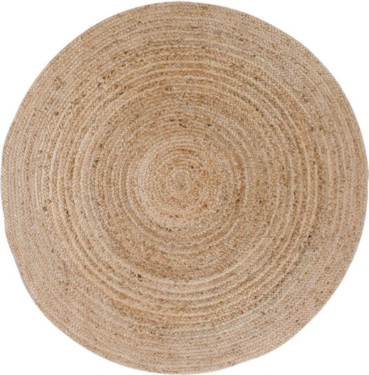 Broom teppe Ø120 cm natur jute.