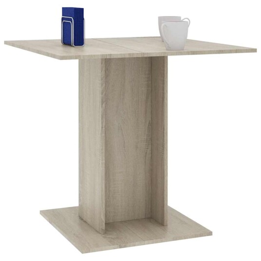  Spisebord sonoma eik 80x80x75 cm sponplate 800255