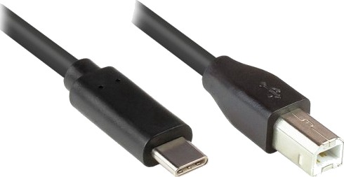 Alcasa 2510-Cb005 0,5 M Usb C Usb B Usb 2.0 0,48 Gbit/S Sort