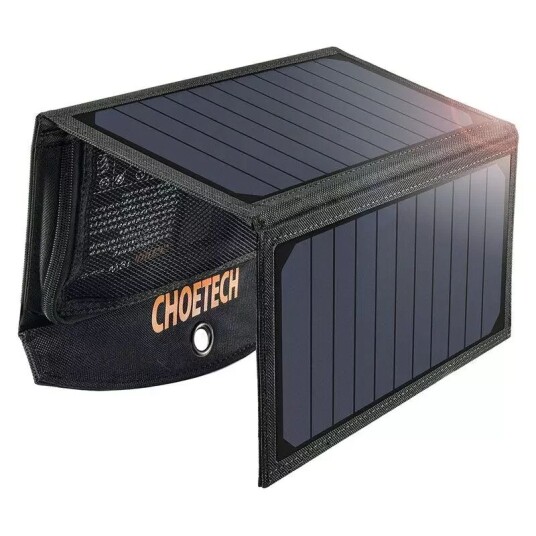Choetech 19W Solcellelader 2 x USB-A - Svart