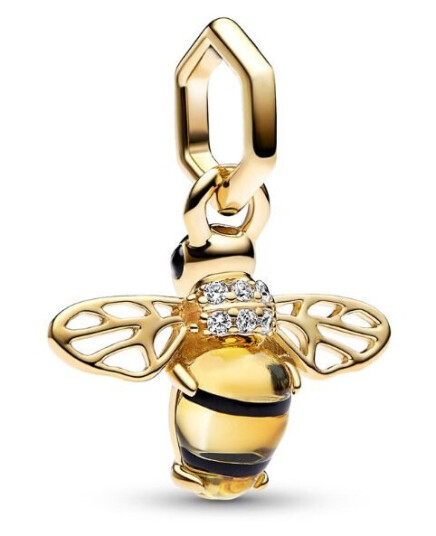 Pandora Moments Charms i 925 forgylt sølv med bie