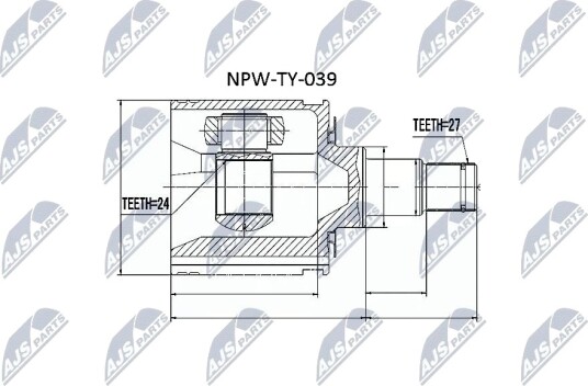 Nty Drivknute drivaksel NTY NPW TY 039