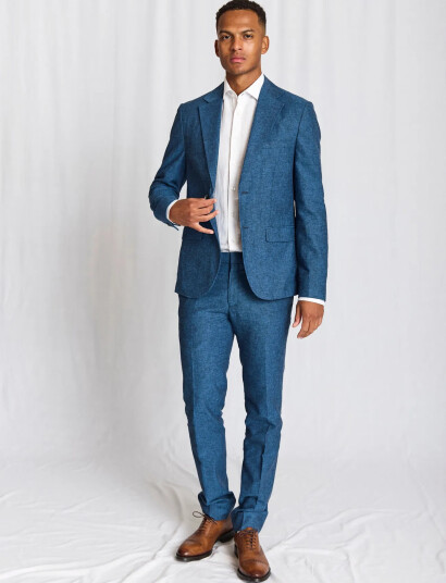 Bruun & Stengade Bs Sibillini Classic Fit Pants   Blue   58