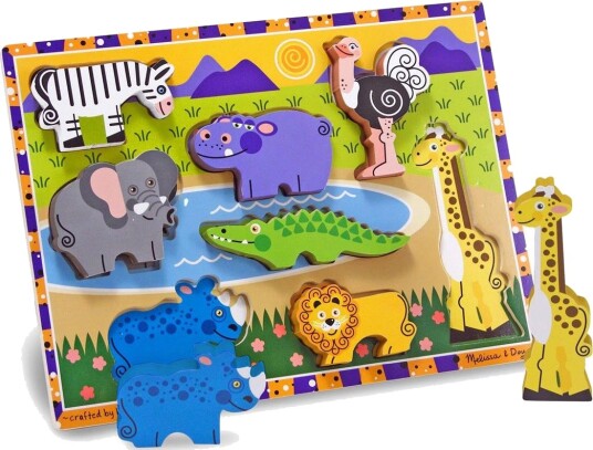 Melissa & Doug Safari Trepuslespill med Klosser