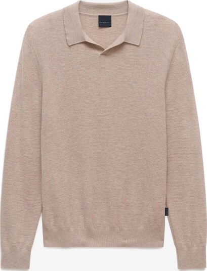 Bugatti Long Sleeve Polo Shirt BEIGE M