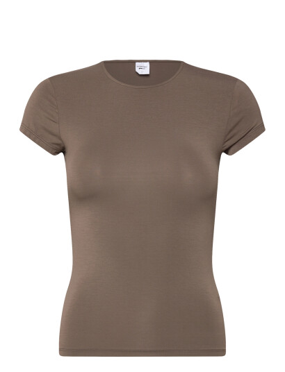 Gina Tricot Slim Fit Top Brown M