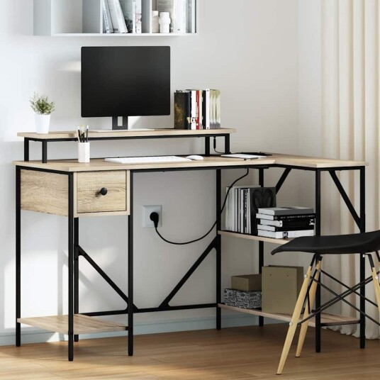 Skrivebord Sonoma eik 120 x 79 x 86.5 cm Konstruert tre