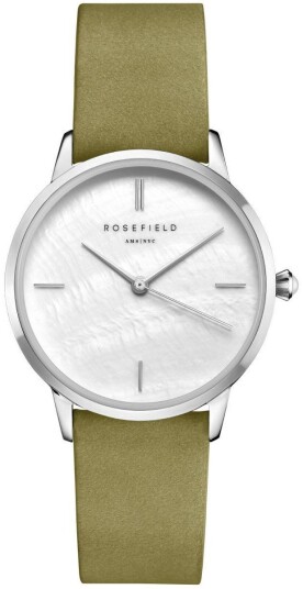 Rosefield Dameklokke RMOLS R05 The Pearl Edit Hvit/Lær Ø36 mm
