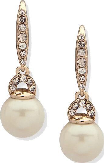 Lauren Ralph Lauren Pe Lb Sm Drop-Gld/Wht Prl/Cry - Gold - ONE SIZE