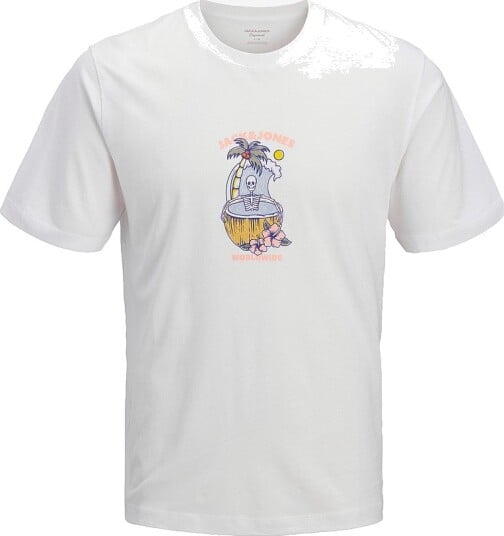 Jack & Jones Junior   T skjorte jorCassis Skull Tee SS   Hvit