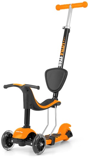 Milly Mally Little Star Gåbil/Scooter 3-in-1 Oransje Milly Mally Little Star Gåbil/Scooter 3-in-1 Oransje