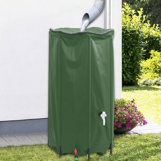 Vanntank med kran sammenleggbar 380 L PVC