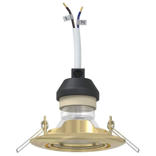 Spotlights Med Søkelys 6 Pcs Gull 9 Xcm Metall Spotlights Med Søkelys 6 Pcs Gull 9 Xcm Metall