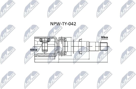 Nty Drivknute drivaksel NTY NPW TY 042