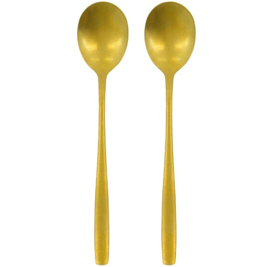 Nicolas Vahé Nicolas Vahé Daily Serveringsskjeer 2 pk Antique Gold Nicolas Vahé Nicolas Vahé Daily Serveringsskjeer 2 pk Antique Gold