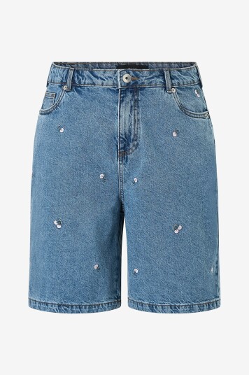 Zizzi Jeans shorts jElena Blå