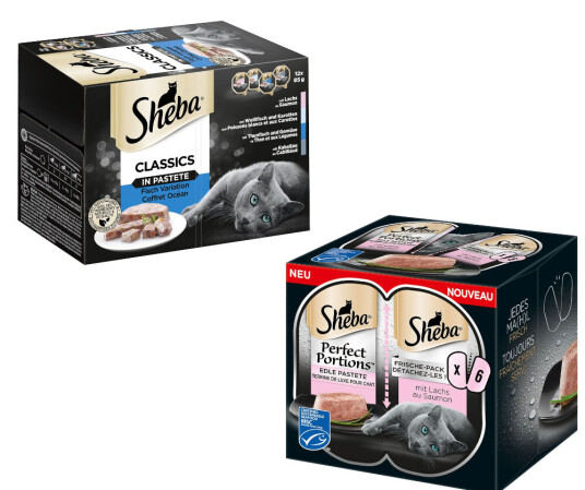 Sheba 48X85G Varianter + 48X37.5G Perfect Portions Med Laks Til Spesialpris! Classics I Postei