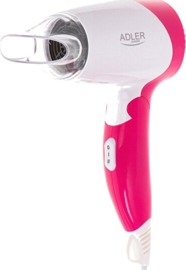 Adler Hårføner 1200W med Konsentrator i Rosa/Hvit