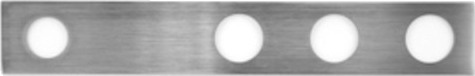 Vola Plate 5004L, 4 Hull, Rustfritt Stål