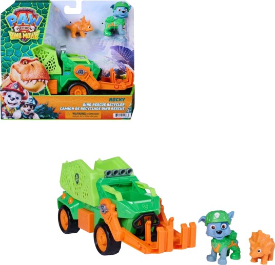 Paw Patrol Bil Dino Rescue Recycler Dino Film Rocky Paw Patrol Onesize Bil Grønn Oransje