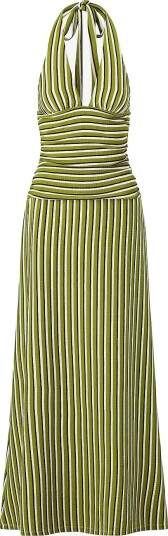 Gina Tricot   Maxikjole Stripe Halterneck   Flerfarget