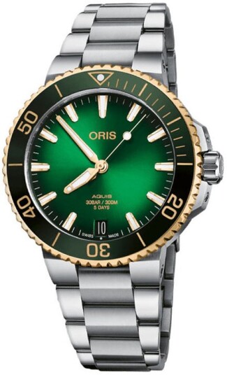 Oris Herreklokke 01 400 7769 6357 07 8 22 09PEB Aquis Grønn/Stål