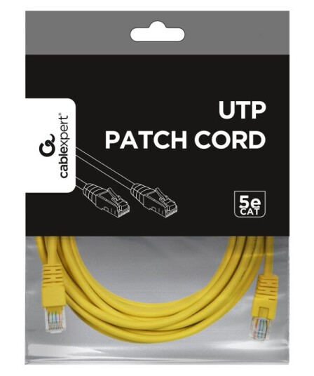 Gembird Koblingskabel Rj-45 Hann Til Rj-45 Hann 5 M Utp Cat 5E Formstøpt Gul Gembird Koblingskabel Rj-45 Hann Til Rj-45 Hann 5 M Utp Cat 5E Formstøpt Gul
