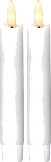 Star Trading Flamme LED Antikklys Hvit 2 pk 15 cm