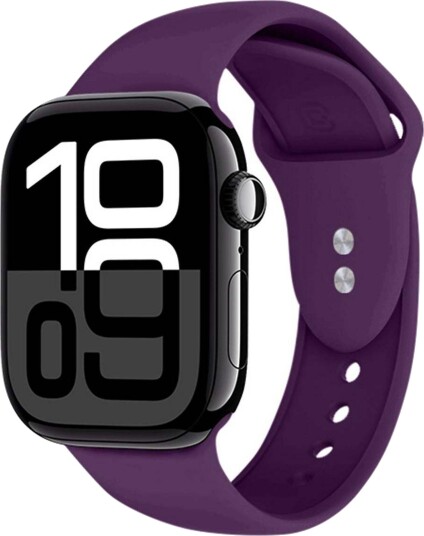 Crong Liquid silikonrem for Apple Watch 44/45/46/49mm Lilla