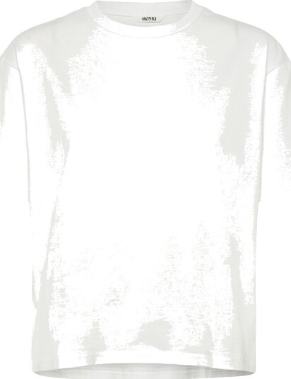 Monki Boxy Cotton T Shirt White XS
