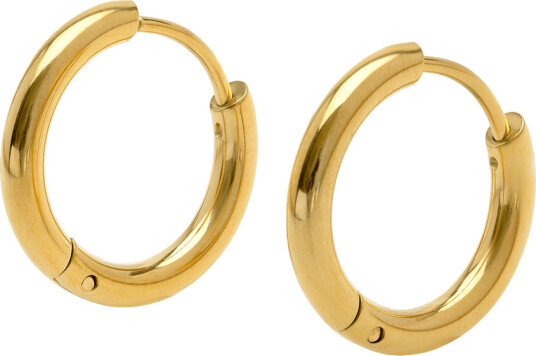 Timi Of Sweden Hollie Hoop Earrings Stainless Steel Gold 21mm