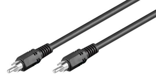 Goobay RCA 2m Lydkabel med Gullkontakt - Svart Goobay RCA 2m Lydkabel med Gullkontakt - Svart