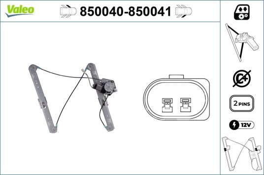Vindusheis VALEO 850040 Vindusheis VALEO 850040