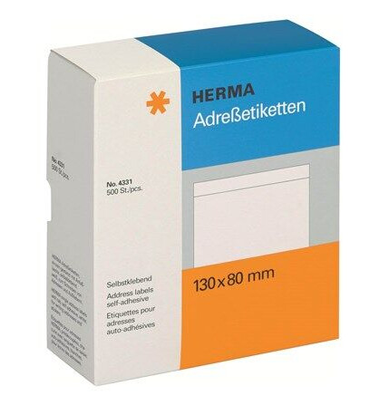 HERMA address labels - 500 label(s) - 80 x 130 mm HERMA address labels - 500 label(s) - 80 x 130 mm