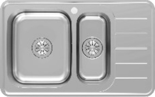 Intra Juvel Nivis kjøkkenvask stainless steel 820 x 515 mm Intra Juvel Nivis kjøkkenvask stainless steel 820 x 515 mm