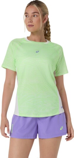 Asics Padel Court All Over Print Ss Top Green L