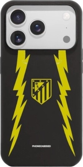 Phonecases3D iPhone 17 Pro Atlético de Madrid komposterbart deksel, svart