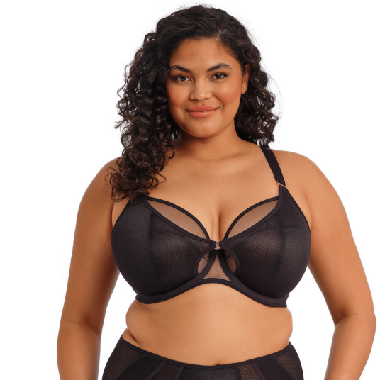 Elomi BH Kintai Underwire Plunge Bra Svart M 85 Dame